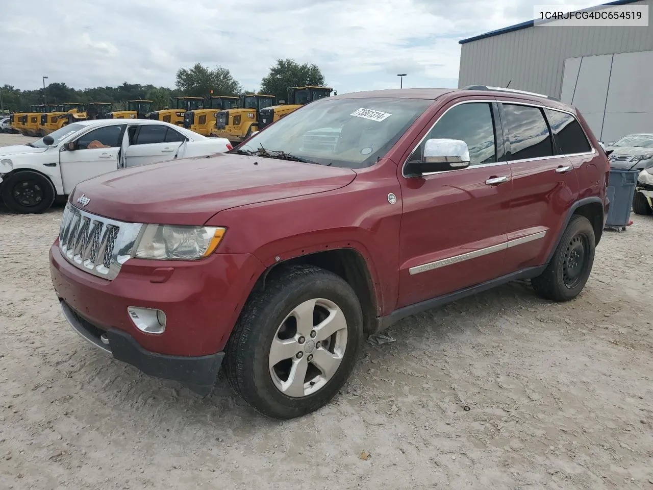 2013 Jeep Grand Cherokee Overland VIN: 1C4RJFCG4DC654519 Lot: 73361314