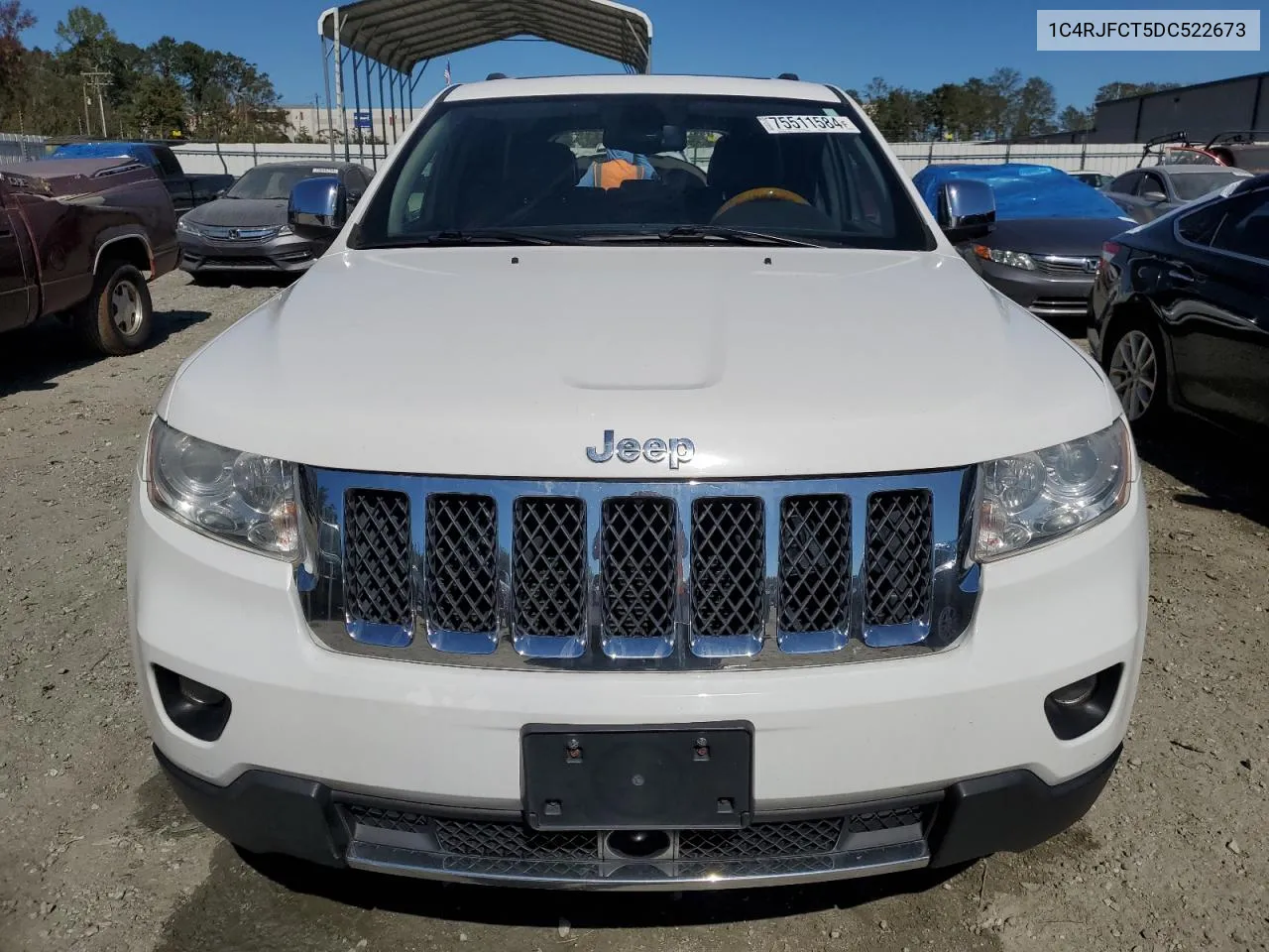 2013 Jeep Grand Cherokee Overland VIN: 1C4RJFCT5DC522673 Lot: 75511584