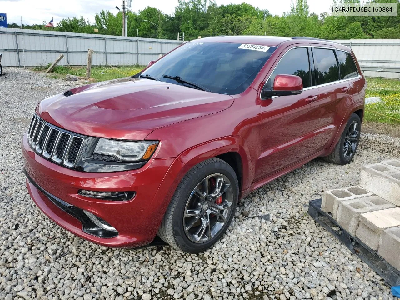 2014 Jeep Grand Cherokee Srt-8 VIN: 1C4RJFDJ6EC160884 Lot: 51254234