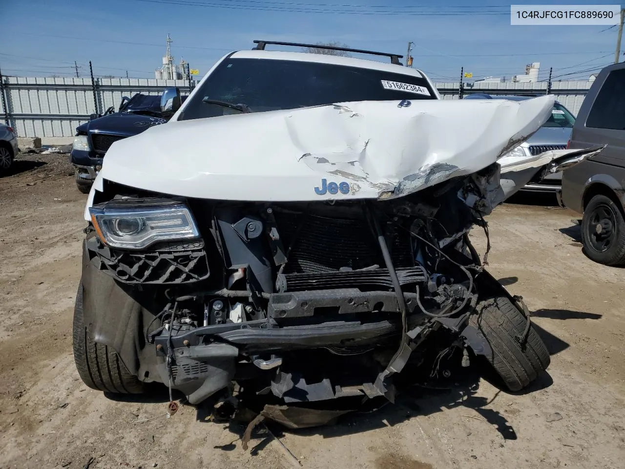 2014 Jeep Grand Cherokee Overland VIN: 1C4RJFCG1FC889690 Lot: 51662384