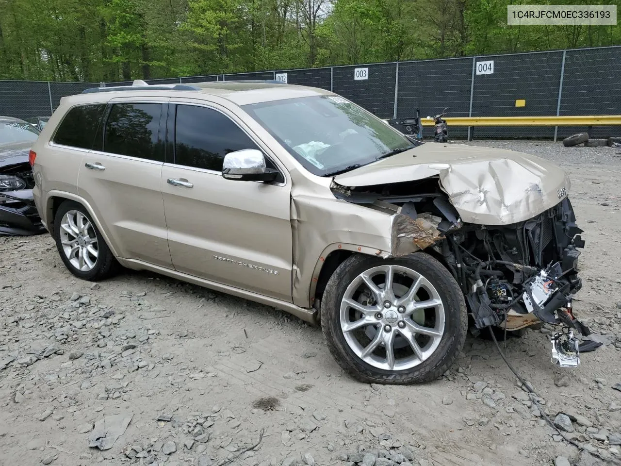 2014 Jeep Grand Cherokee Overland VIN: 1C4RJFCM0EC336193 Lot: 52184334