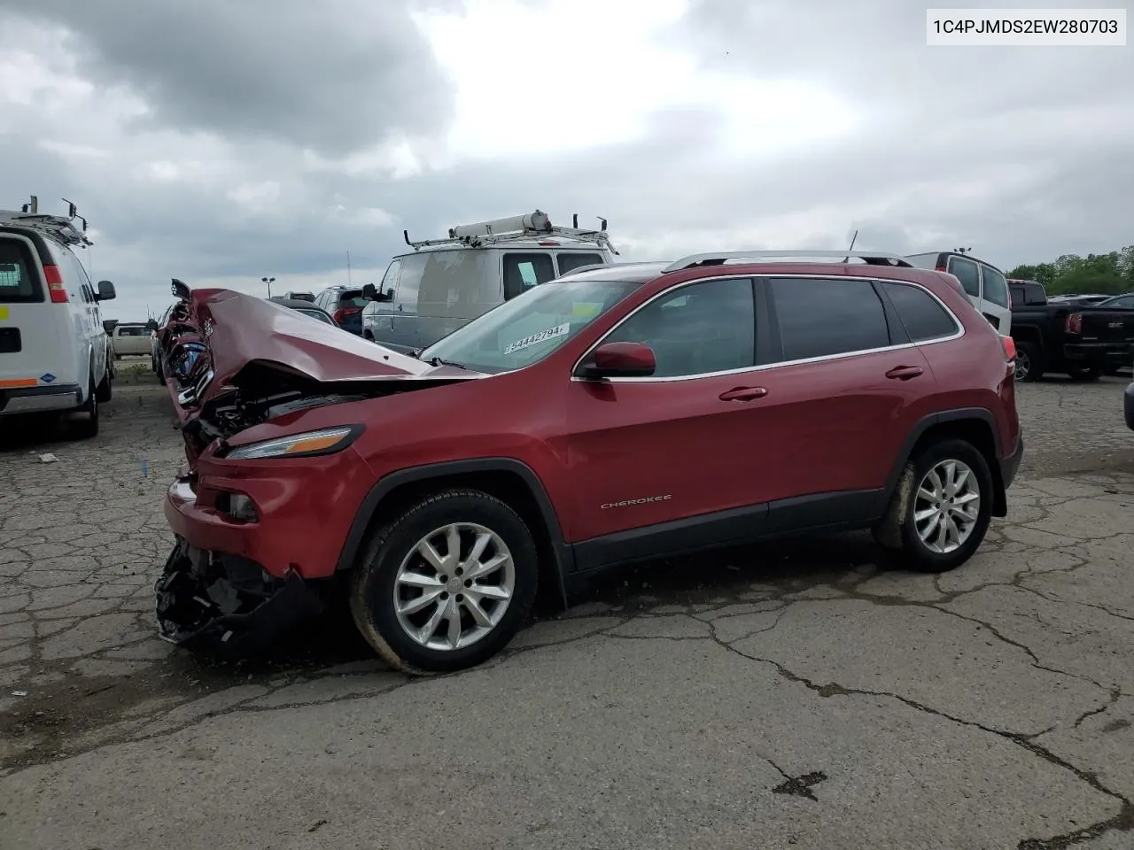 2014 Jeep Cherokee Limited VIN: 1C4PJMDS2EW280703 Lot: 54442794