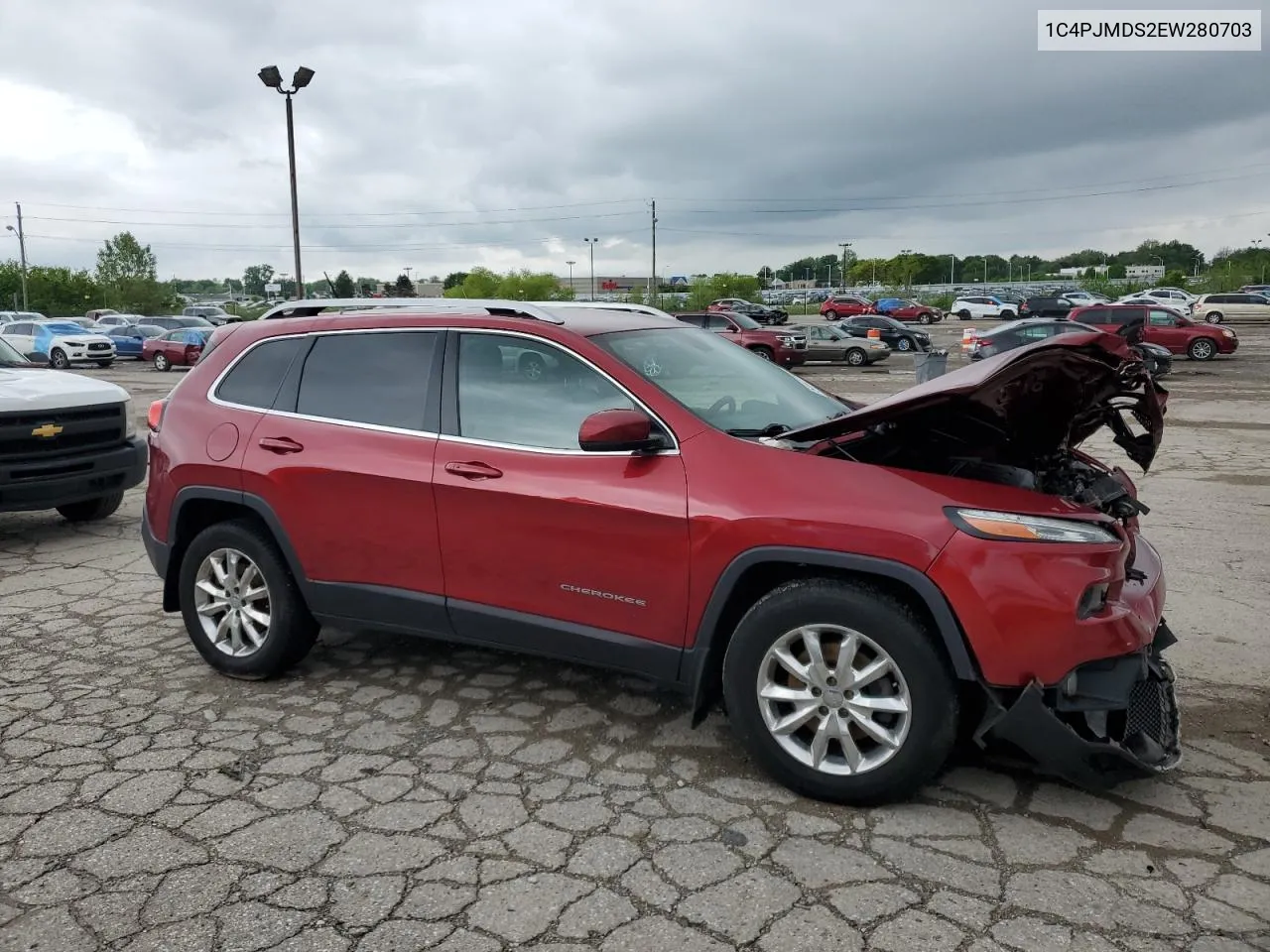 2014 Jeep Cherokee Limited VIN: 1C4PJMDS2EW280703 Lot: 54442794