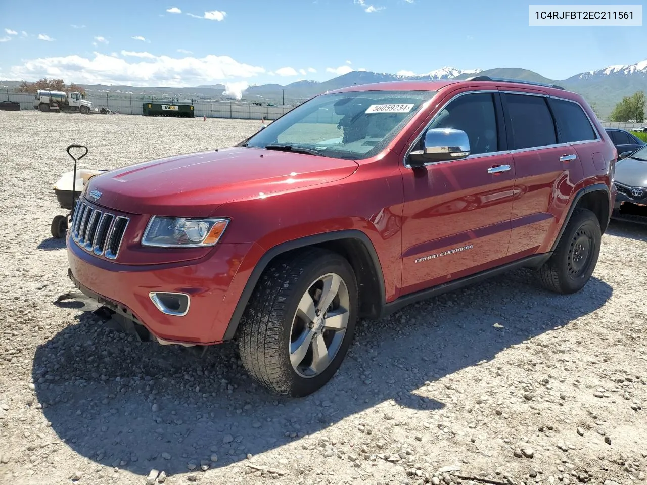 2014 Jeep Grand Cherokee Limited VIN: 1C4RJFBT2EC211561 Lot: 56059234