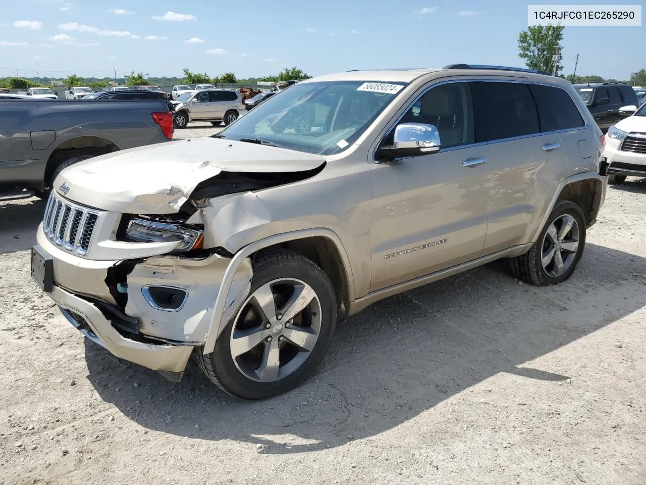 2014 Jeep Grand Cherokee Overland VIN: 1C4RJFCG1EC265290 Lot: 56085024