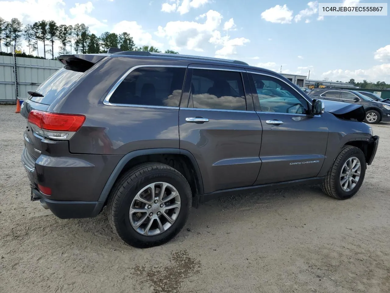 2014 Jeep Grand Cherokee Limited VIN: 1C4RJEBG7EC555867 Lot: 58137004