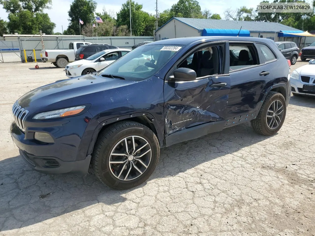 2014 Jeep Cherokee Sport VIN: 1C4PJLAB2EW126829 Lot: 58332284