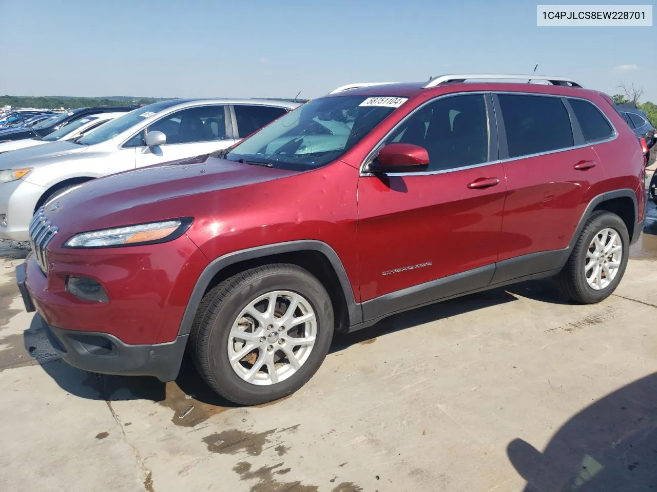 2014 Jeep Cherokee Latitude VIN: 1C4PJLCS8EW228701 Lot: 58751104