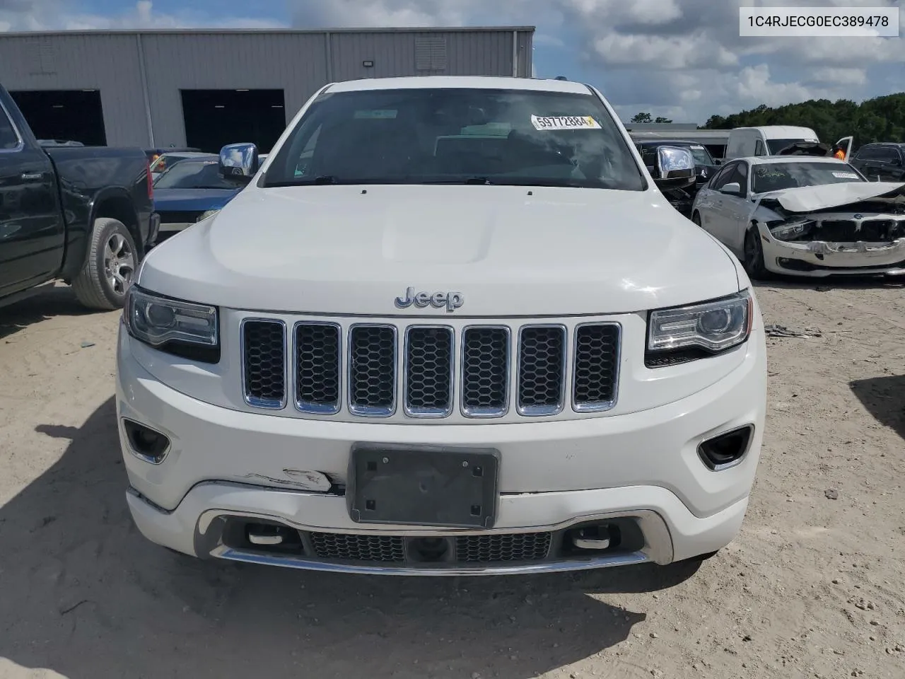 2014 Jeep Grand Cherokee Overland VIN: 1C4RJECG0EC389478 Lot: 59772884