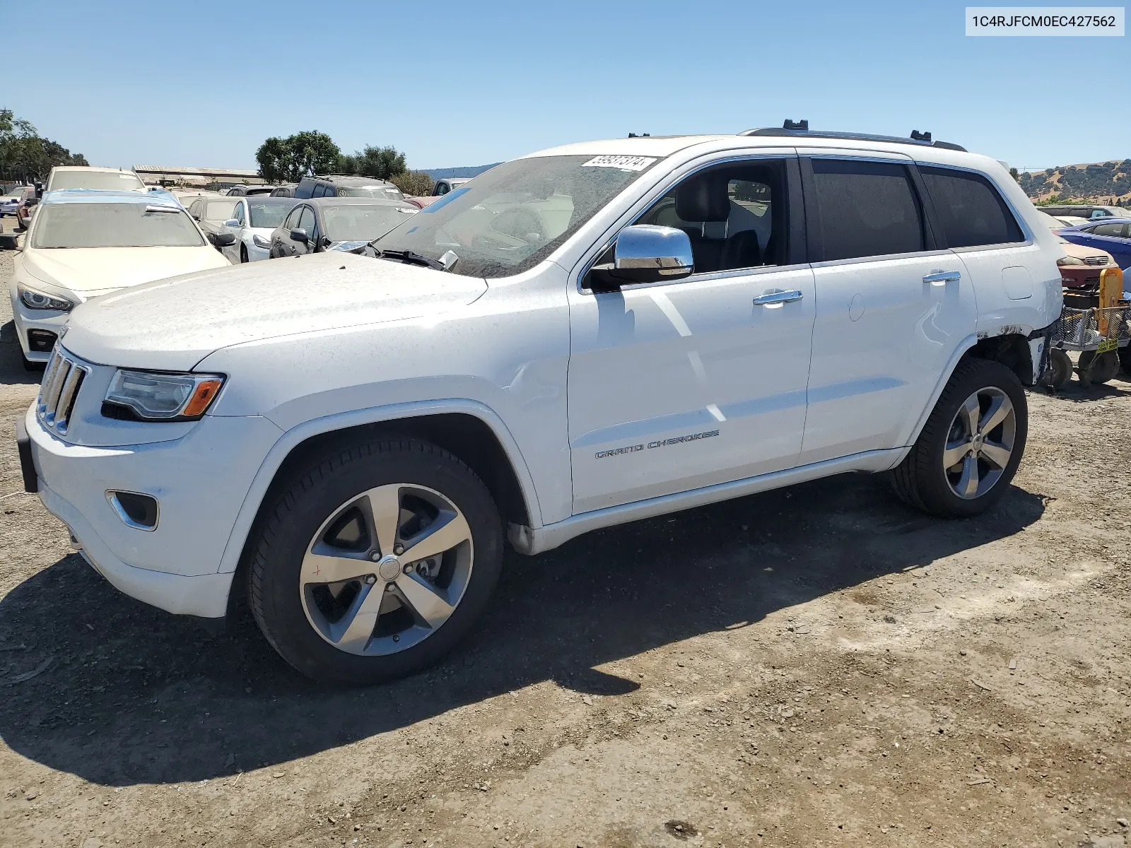 2014 Jeep Grand Cherokee Overland VIN: 1C4RJFCM0EC427562 Lot: 59937374