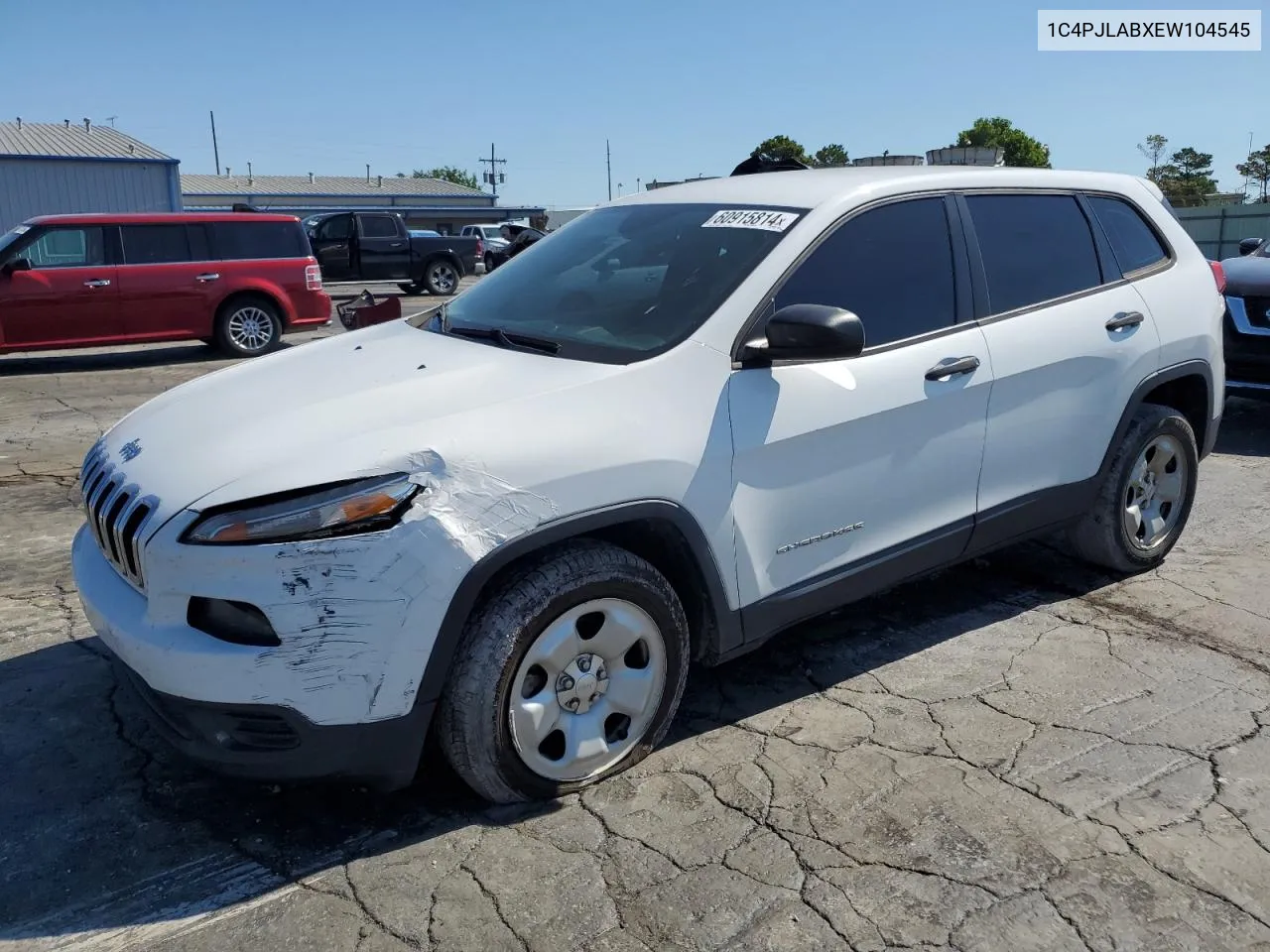 2014 Jeep Cherokee Sport VIN: 1C4PJLABXEW104545 Lot: 60915814