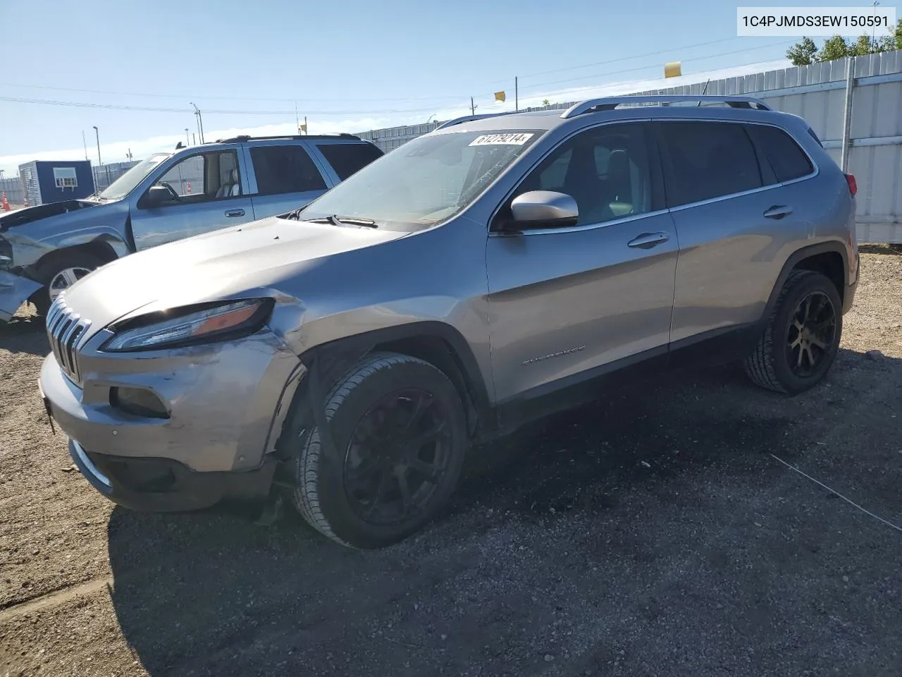 2014 Jeep Cherokee Limited VIN: 1C4PJMDS3EW150591 Lot: 61279214