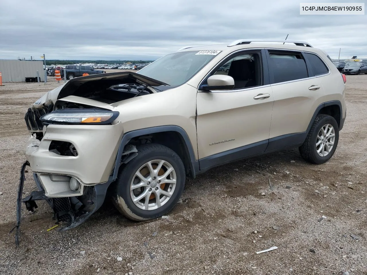 2014 Jeep Cherokee Latitude VIN: 1C4PJMCB4EW190955 Lot: 61376104