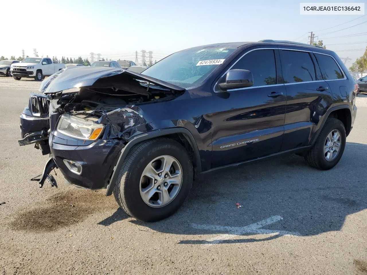 2014 Jeep Grand Cherokee Laredo VIN: 1C4RJEAG1EC136642 Lot: 62476934