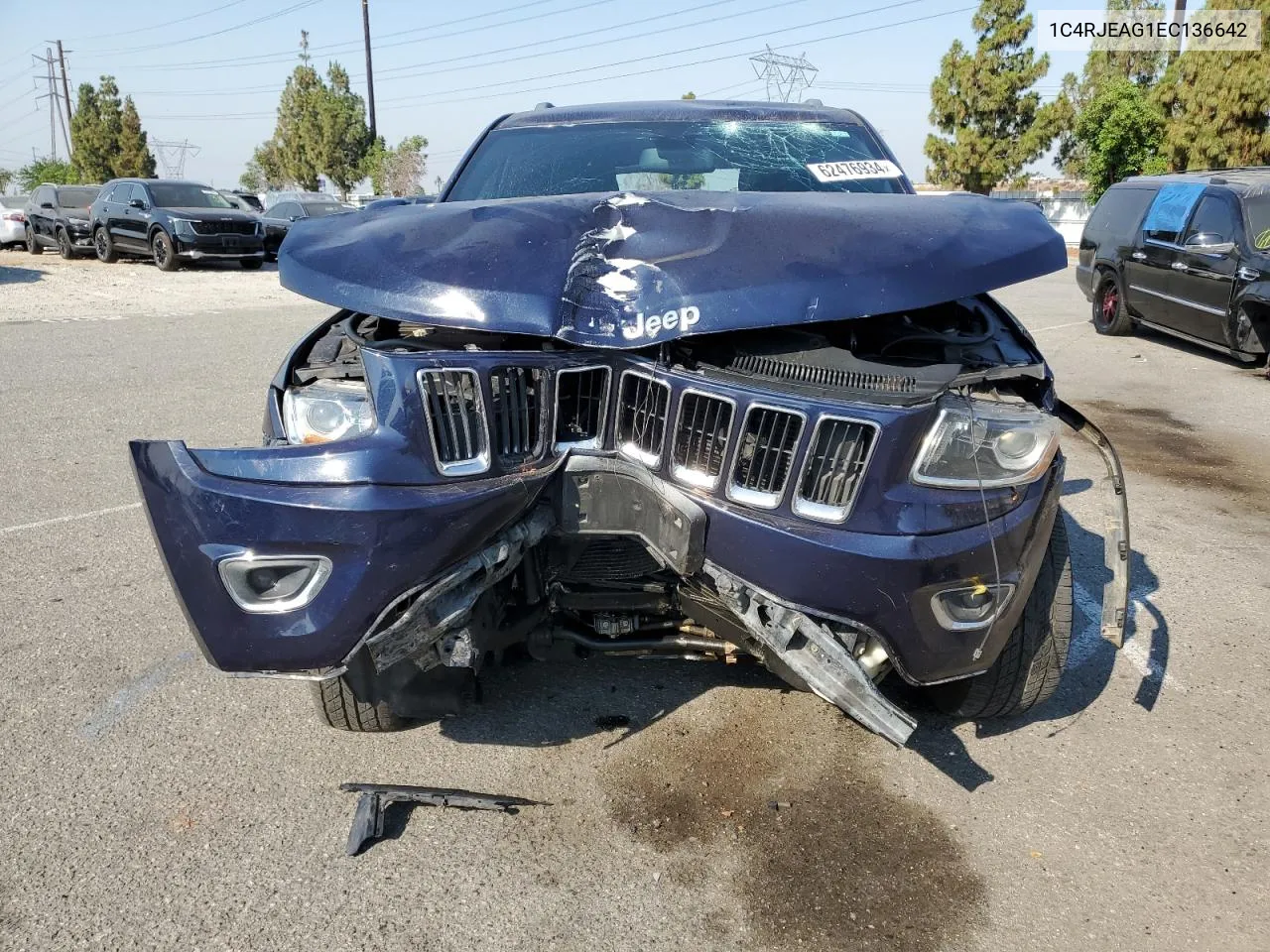 2014 Jeep Grand Cherokee Laredo VIN: 1C4RJEAG1EC136642 Lot: 62476934