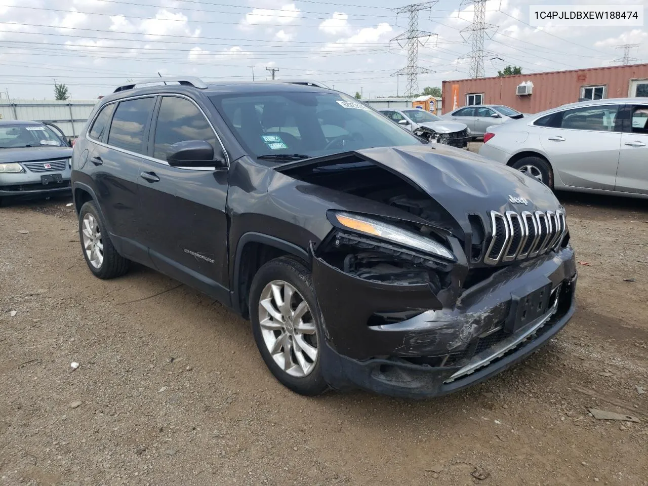 2014 Jeep Cherokee Limited VIN: 1C4PJLDBXEW188474 Lot: 62923534