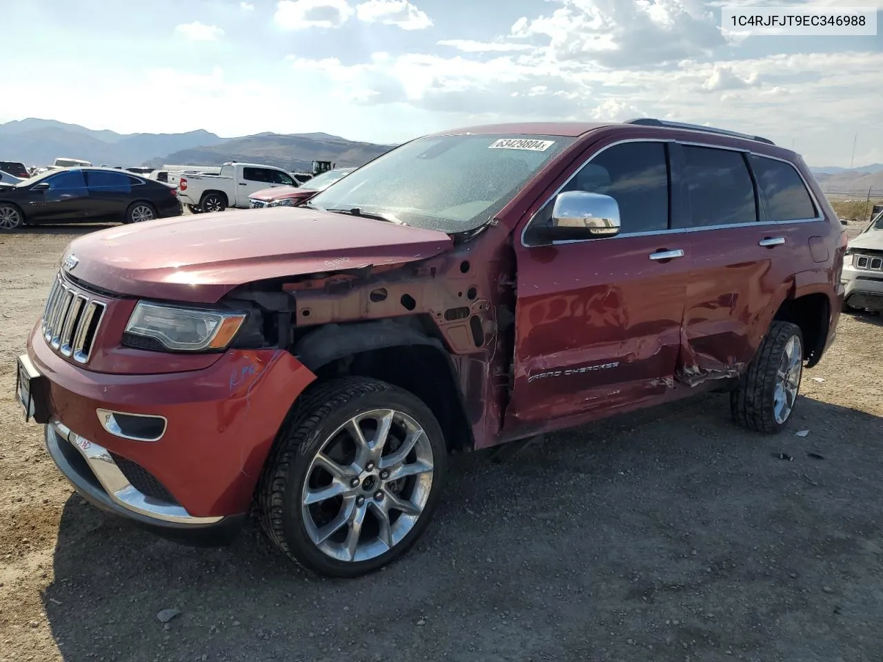 2014 Jeep Grand Cherokee Summit VIN: 1C4RJFJT9EC346988 Lot: 63429804