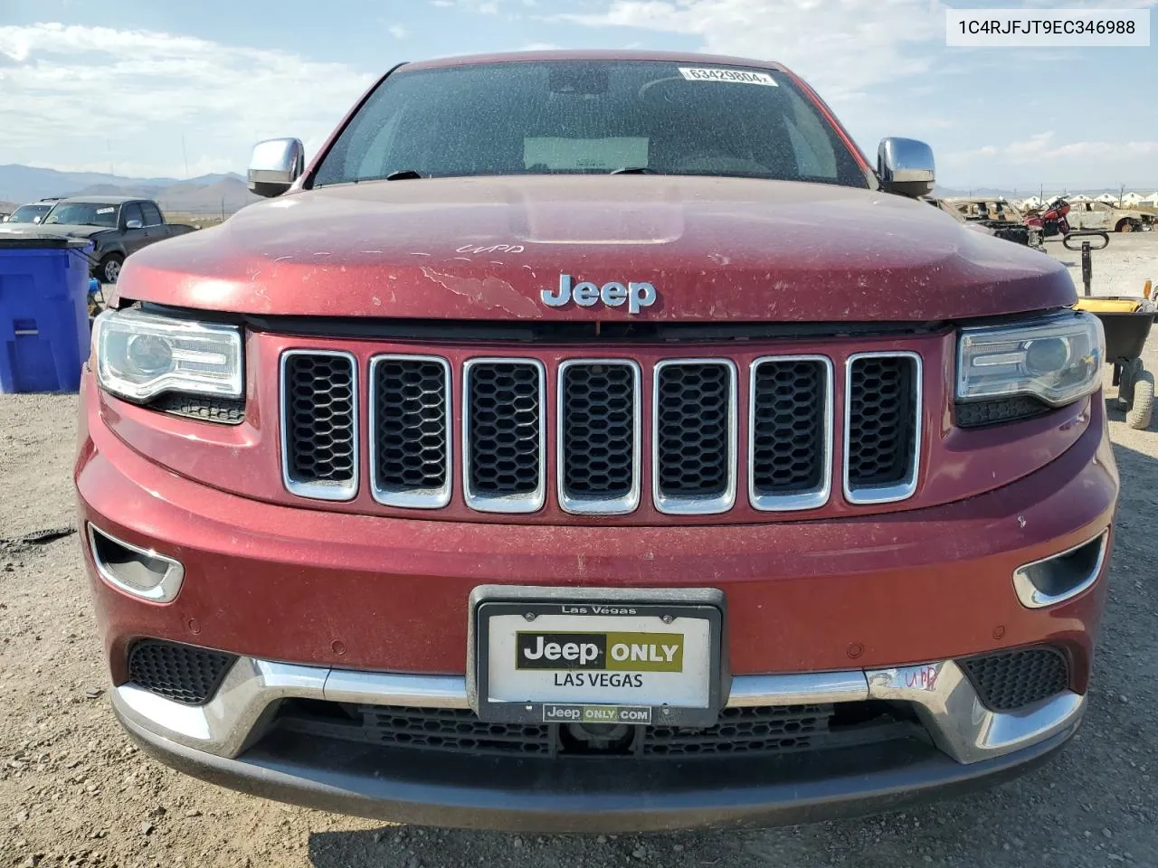 2014 Jeep Grand Cherokee Summit VIN: 1C4RJFJT9EC346988 Lot: 63429804