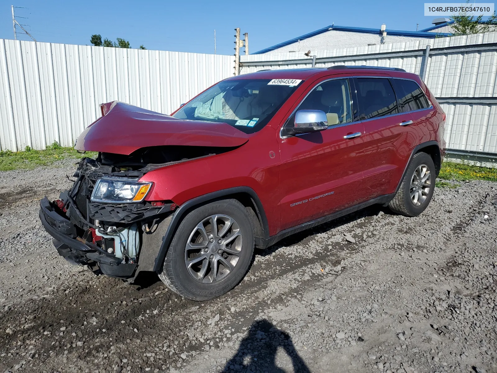 2014 Jeep Grand Cherokee Limited VIN: 1C4RJFBG7EC347610 Lot: 63964534