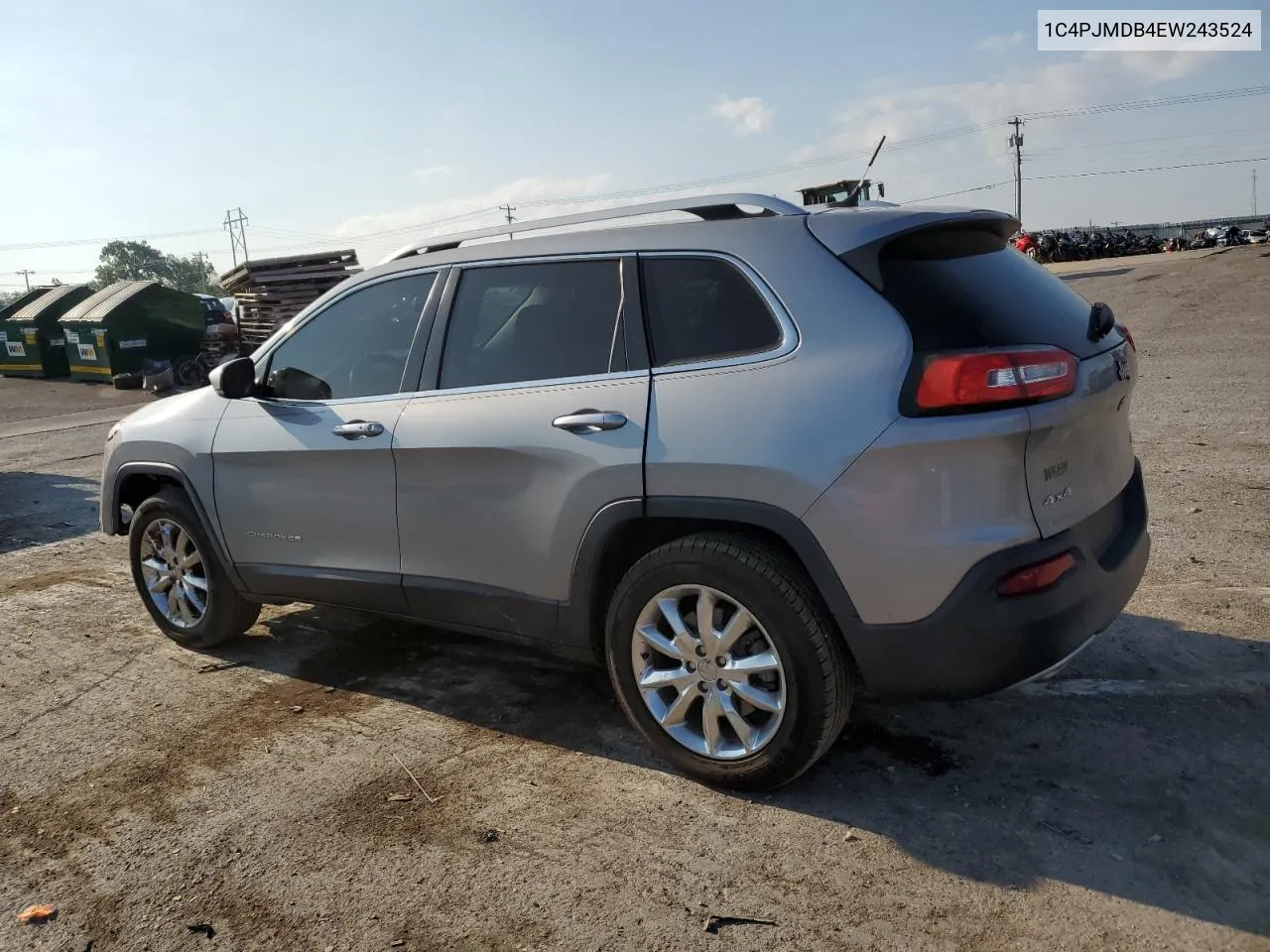 2014 Jeep Cherokee Limited VIN: 1C4PJMDB4EW243524 Lot: 65498254