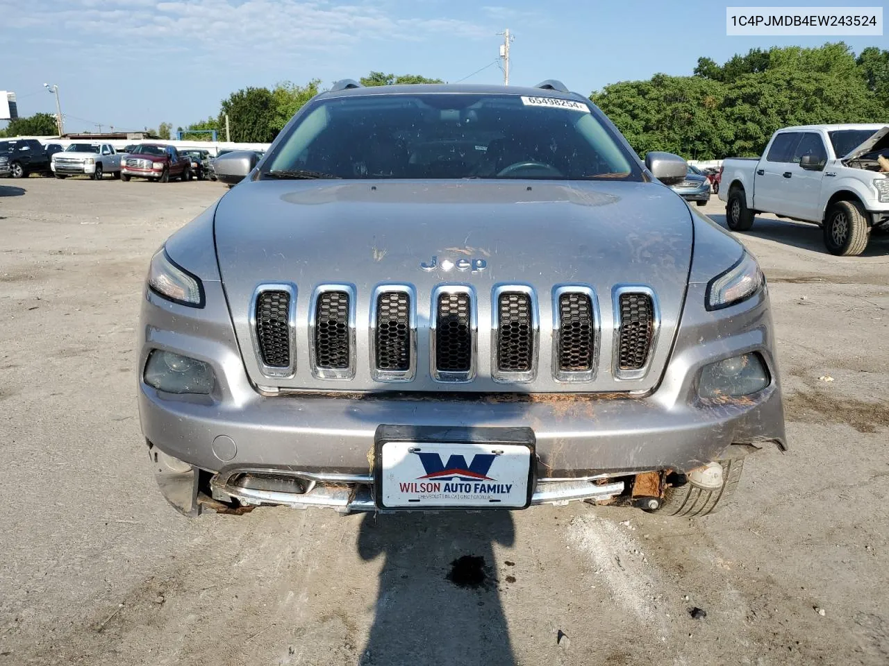 2014 Jeep Cherokee Limited VIN: 1C4PJMDB4EW243524 Lot: 65498254