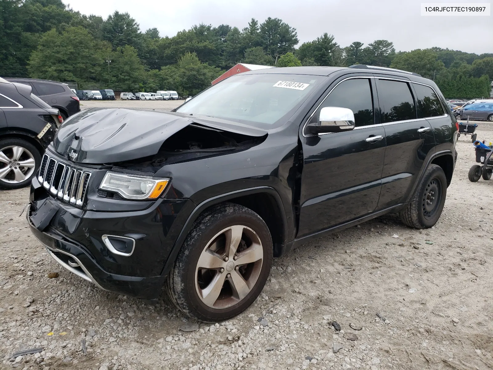 2014 Jeep Grand Cherokee Overland VIN: 1C4RJFCT7EC190897 Lot: 67180134