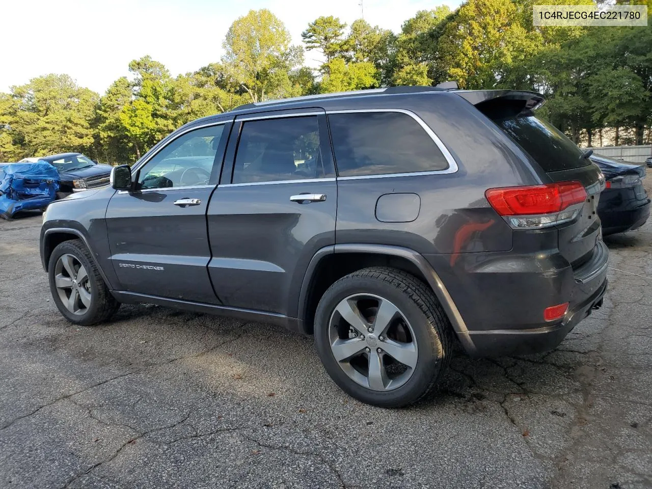 2014 Jeep Grand Cherokee Overland VIN: 1C4RJECG4EC221780 Lot: 67945044