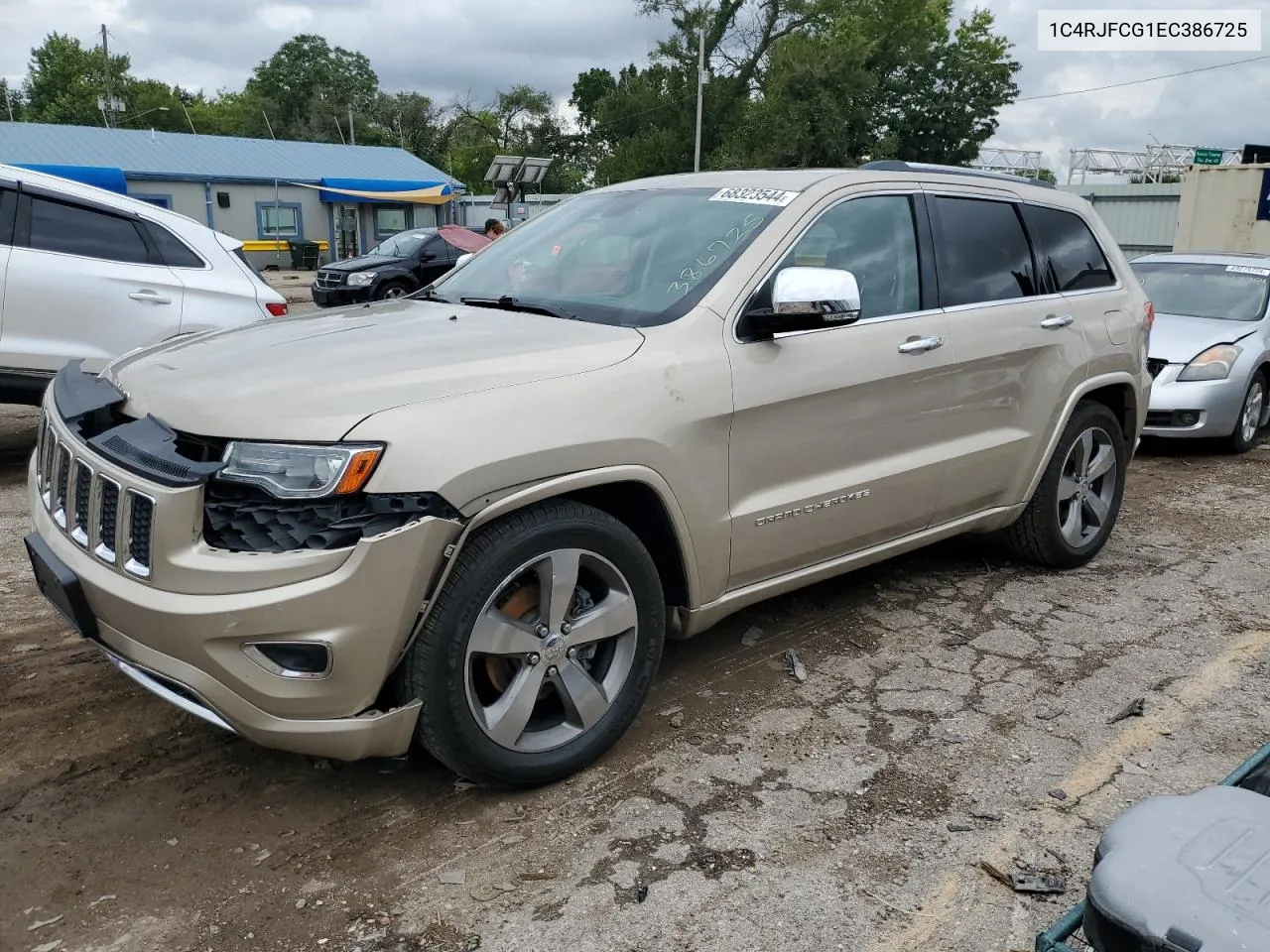 2014 Jeep Grand Cherokee Overland VIN: 1C4RJFCG1EC386725 Lot: 68323544