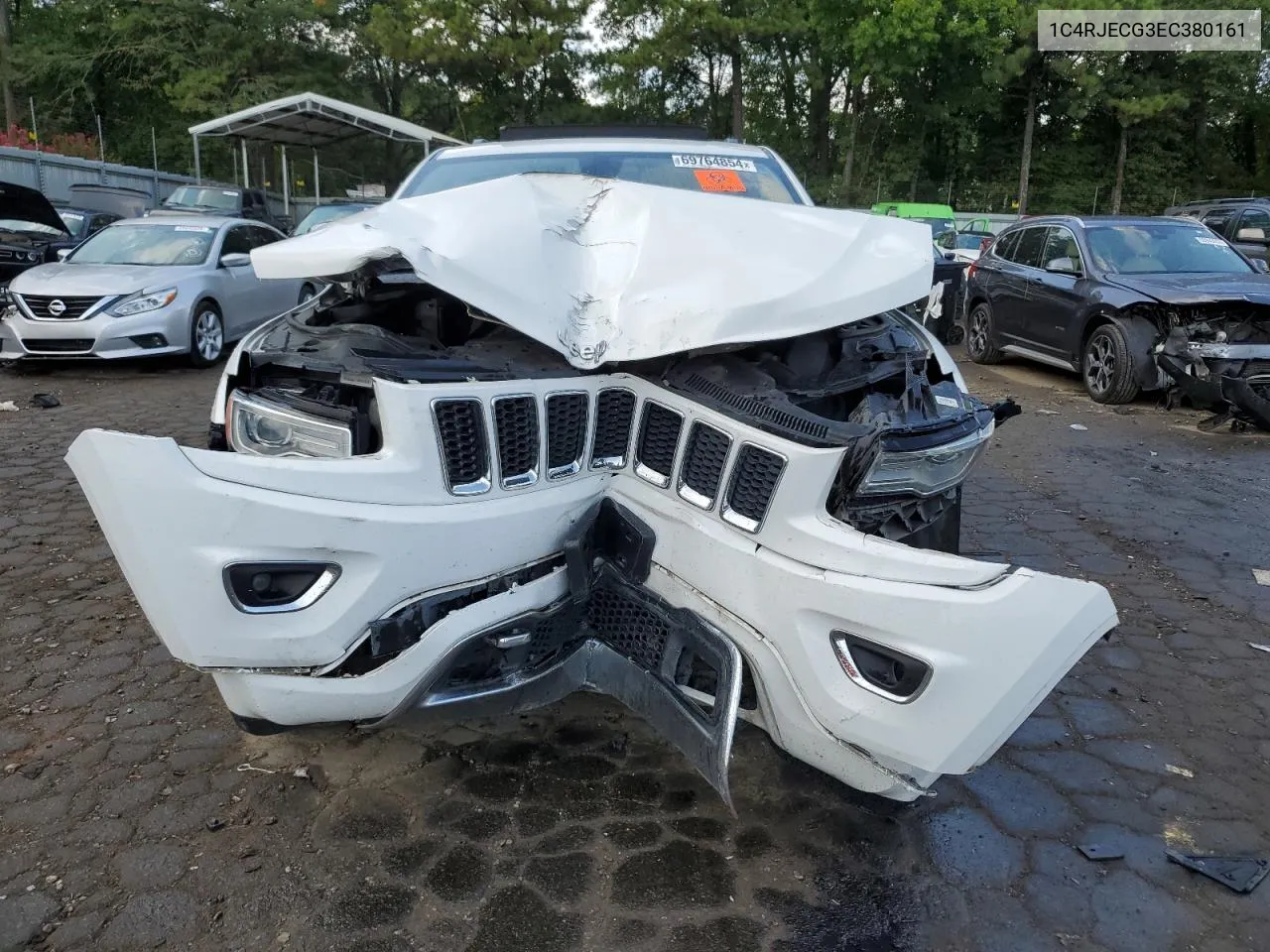 2014 Jeep Grand Cherokee Overland VIN: 1C4RJECG3EC380161 Lot: 69764854