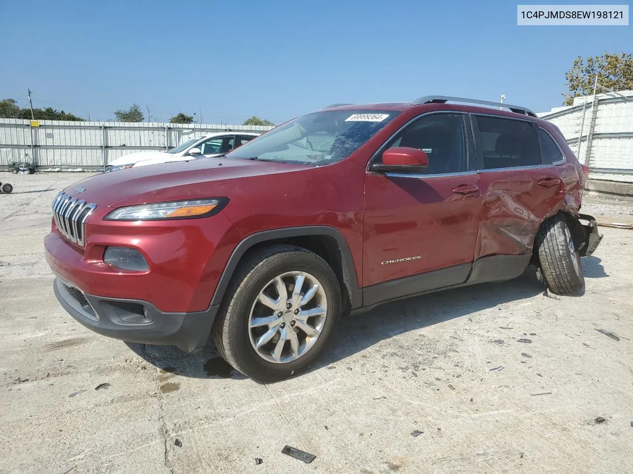 2014 Jeep Cherokee Limited VIN: 1C4PJMDS8EW198121 Lot: 69999364