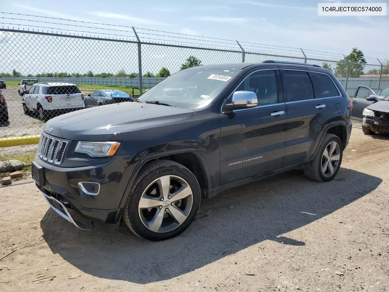 2014 Jeep Grand Cherokee Overland VIN: 1C4RJECT0EC574000 Lot: 70054804