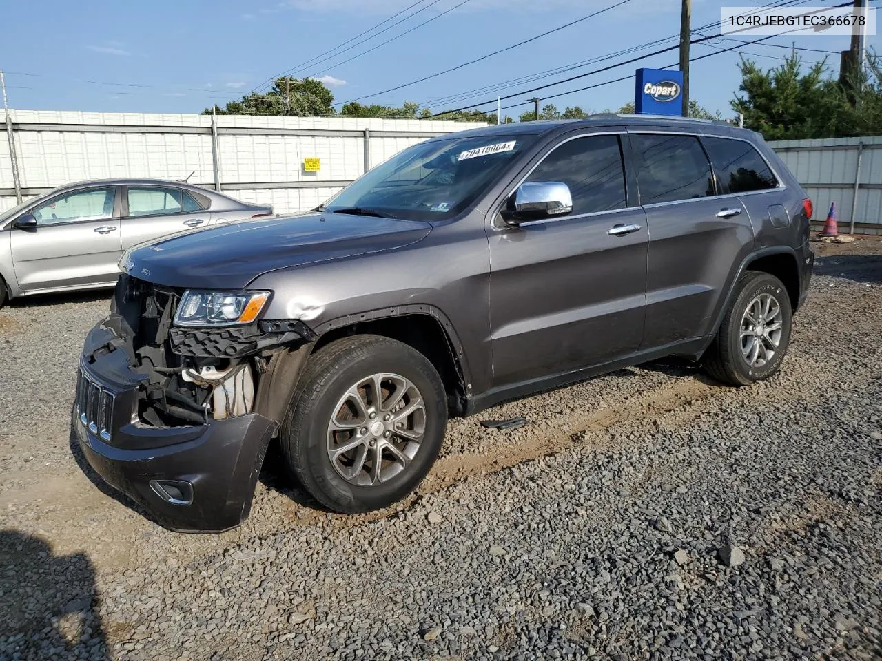 2014 Jeep Grand Cherokee Limited VIN: 1C4RJEBG1EC366678 Lot: 70418064