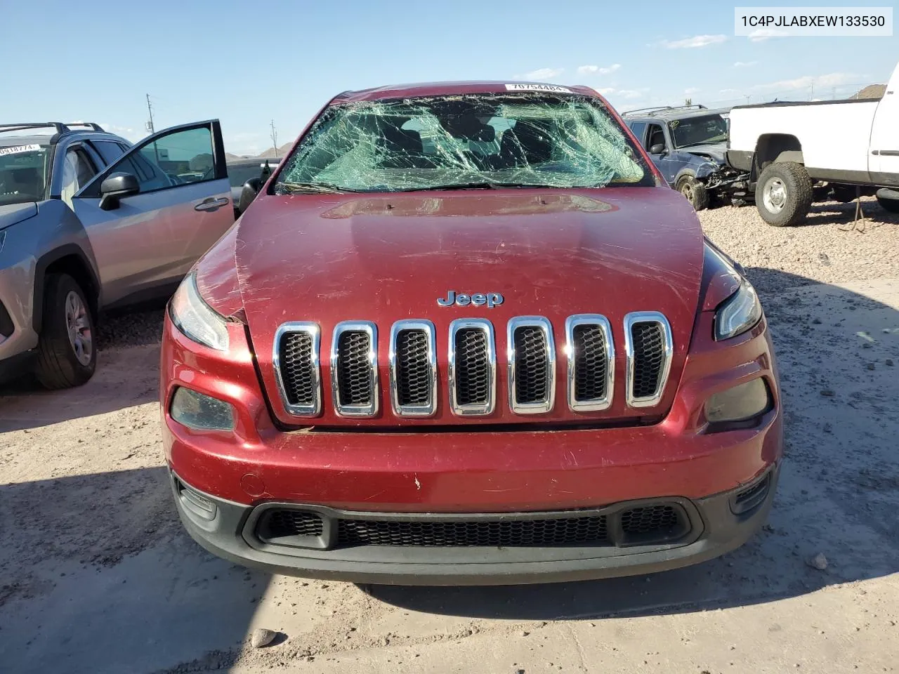 2014 Jeep Cherokee Sport VIN: 1C4PJLABXEW133530 Lot: 70754484