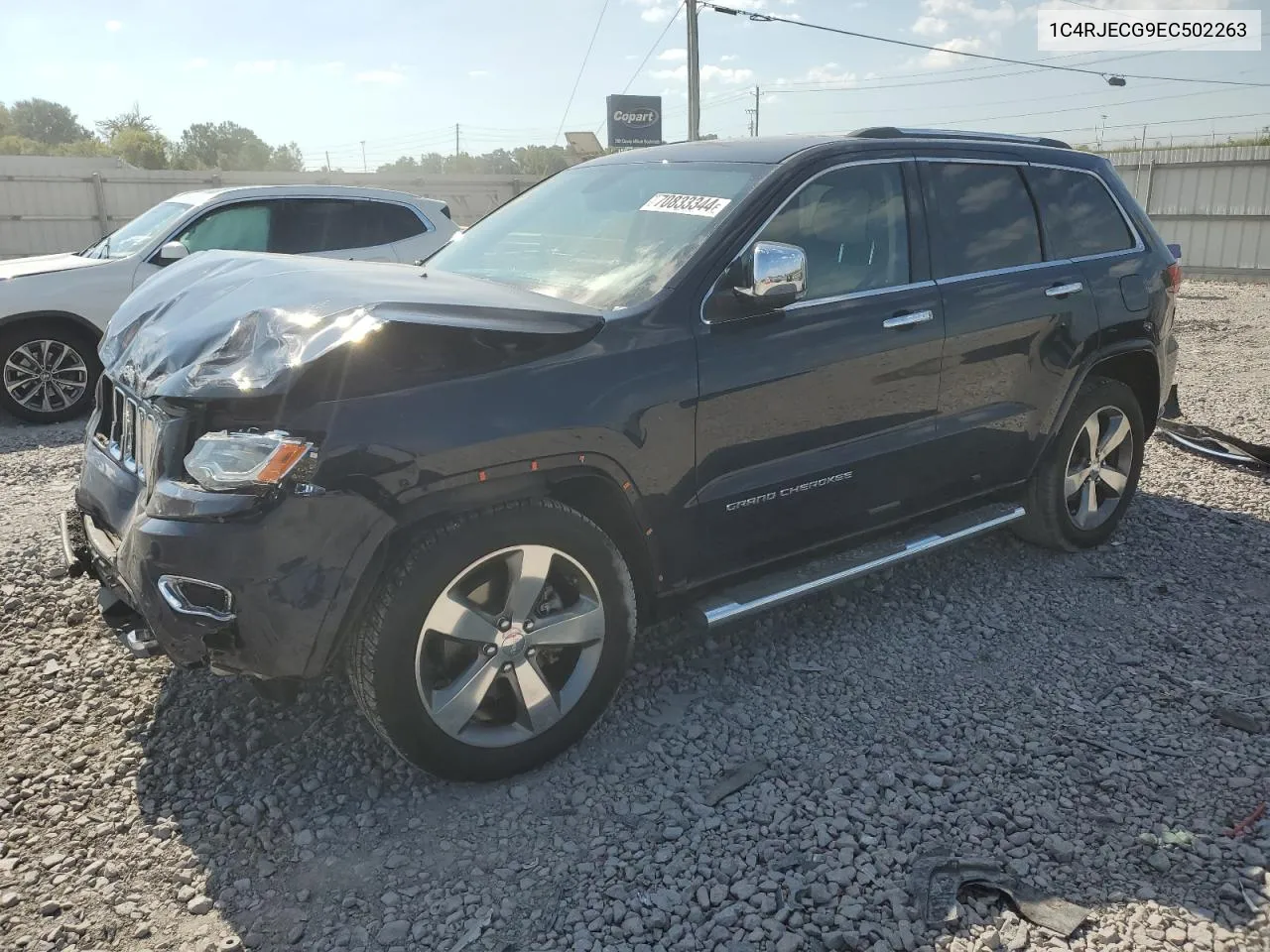 2014 Jeep Grand Cherokee Overland VIN: 1C4RJECG9EC502263 Lot: 70833344