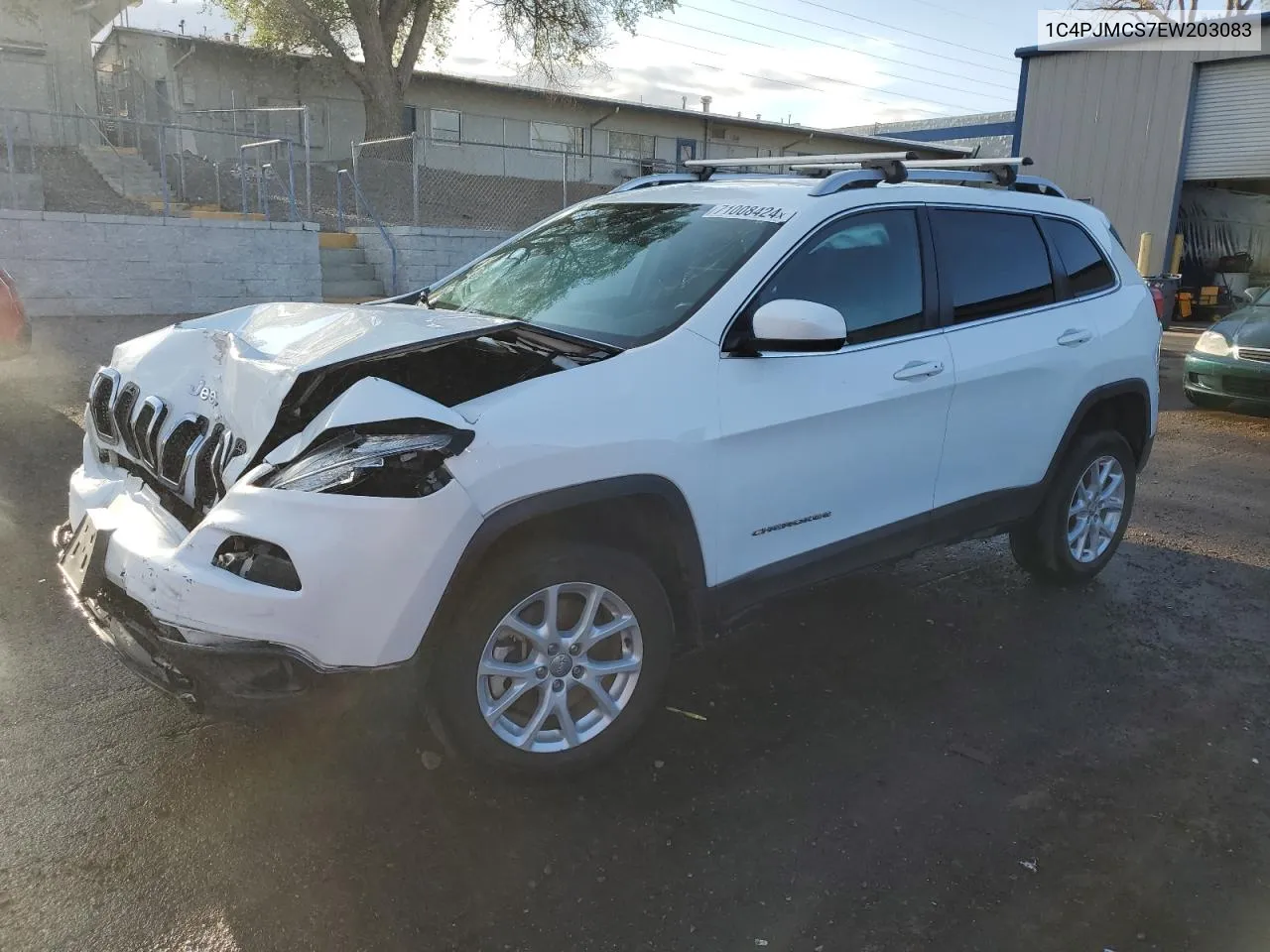 2014 Jeep Cherokee Latitude VIN: 1C4PJMCS7EW203083 Lot: 71008424