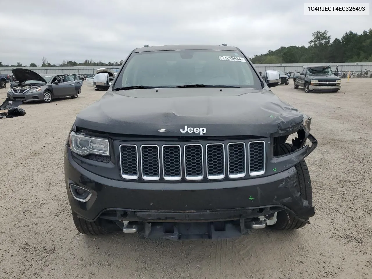 2014 Jeep Grand Cherokee Overland VIN: 1C4RJECT4EC326493 Lot: 71216984