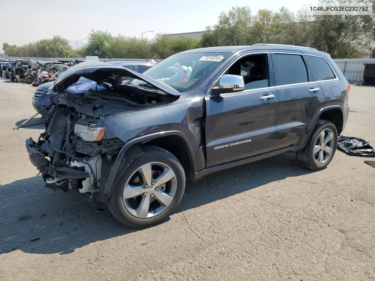 2014 Jeep Grand Cherokee Overland VIN: 1C4RJFCG2EC232752 Lot: 71310744