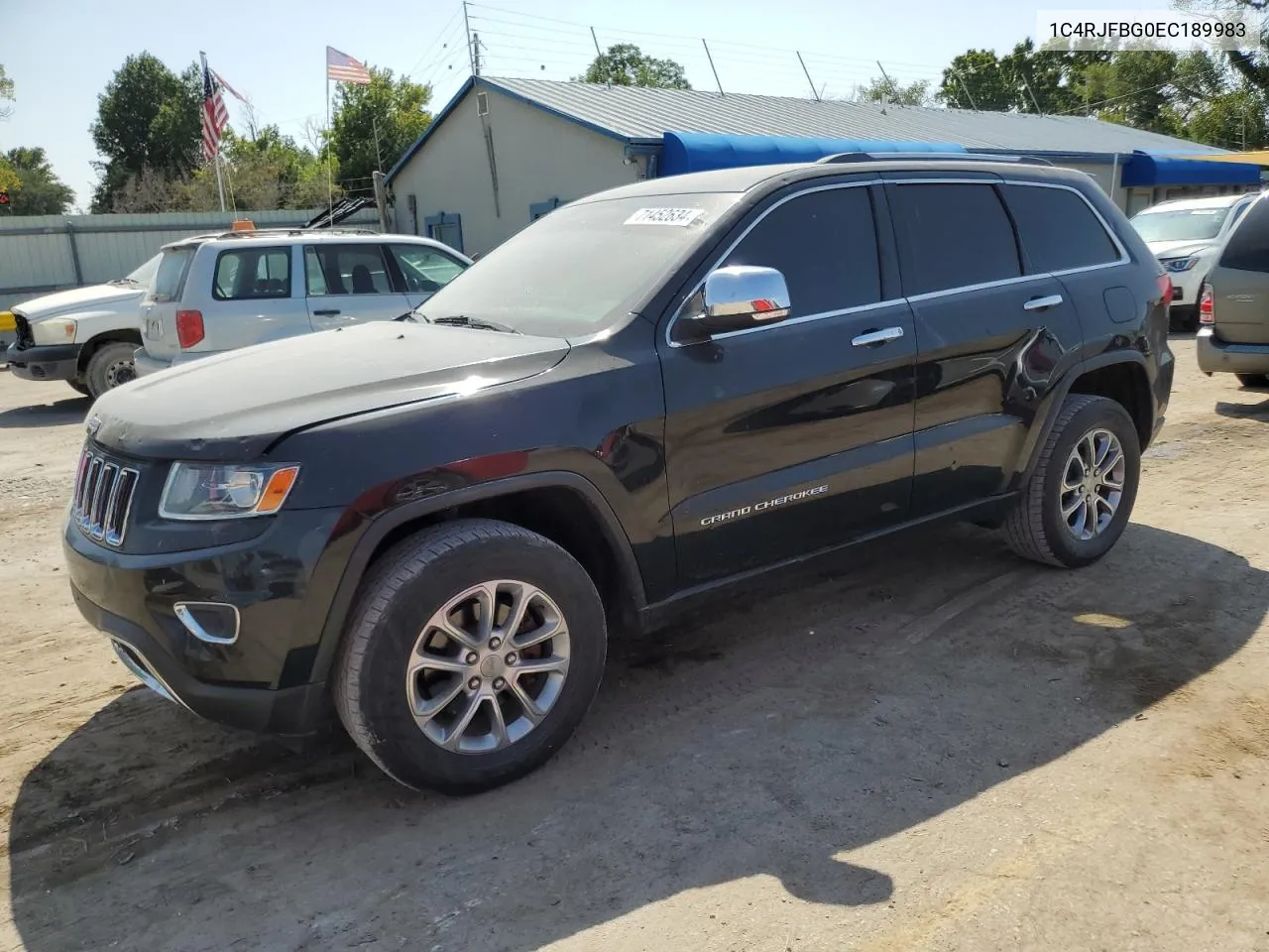 2014 Jeep Grand Cherokee Limited VIN: 1C4RJFBG0EC189983 Lot: 71452634