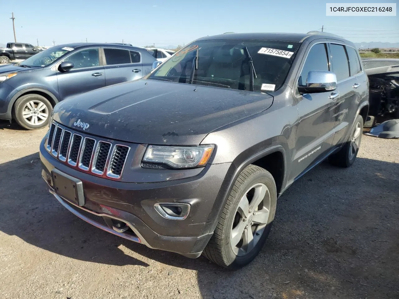 2014 Jeep Grand Cherokee Overland VIN: 1C4RJFCGXEC216248 Lot: 71575854