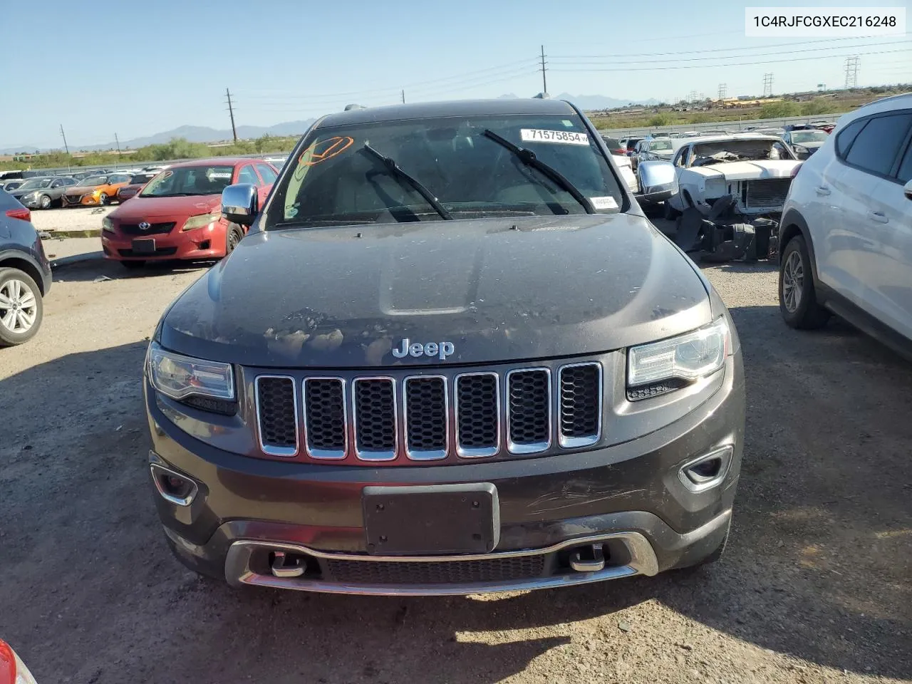 2014 Jeep Grand Cherokee Overland VIN: 1C4RJFCGXEC216248 Lot: 71575854