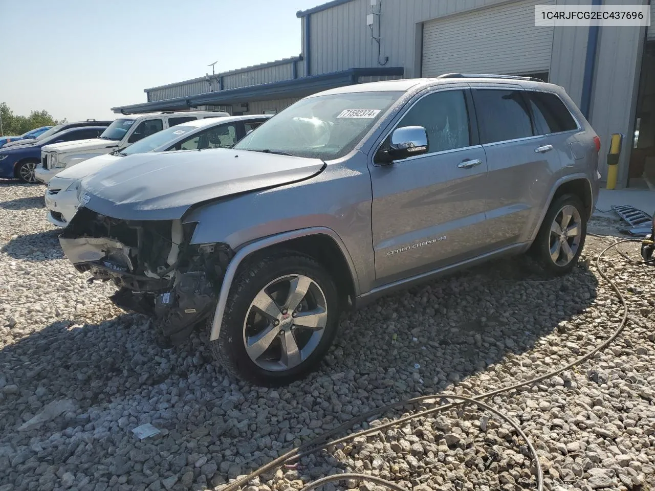 2014 Jeep Grand Cherokee Overland VIN: 1C4RJFCG2EC437696 Lot: 71592374