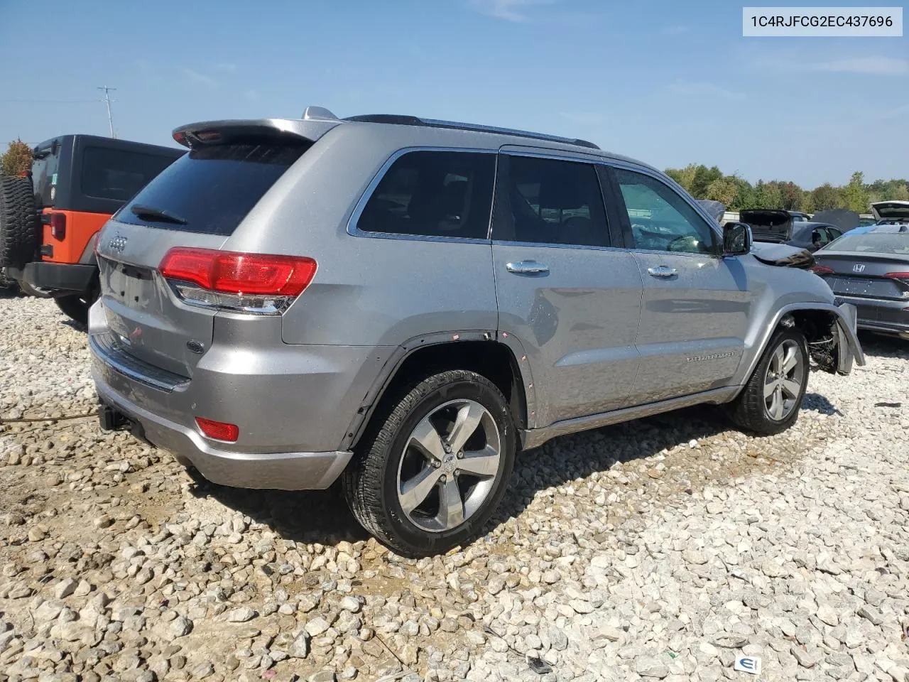 2014 Jeep Grand Cherokee Overland VIN: 1C4RJFCG2EC437696 Lot: 71592374