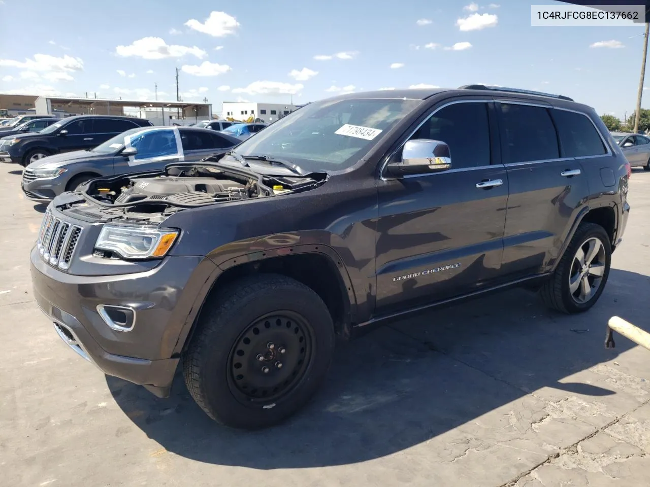 2014 Jeep Grand Cherokee Overland VIN: 1C4RJFCG8EC137662 Lot: 71798434