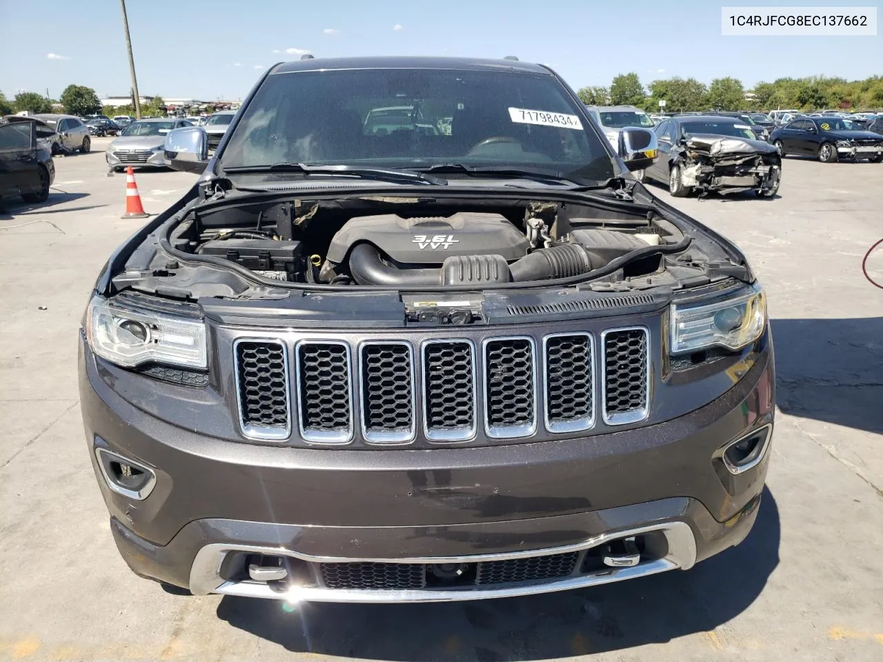 2014 Jeep Grand Cherokee Overland VIN: 1C4RJFCG8EC137662 Lot: 71798434