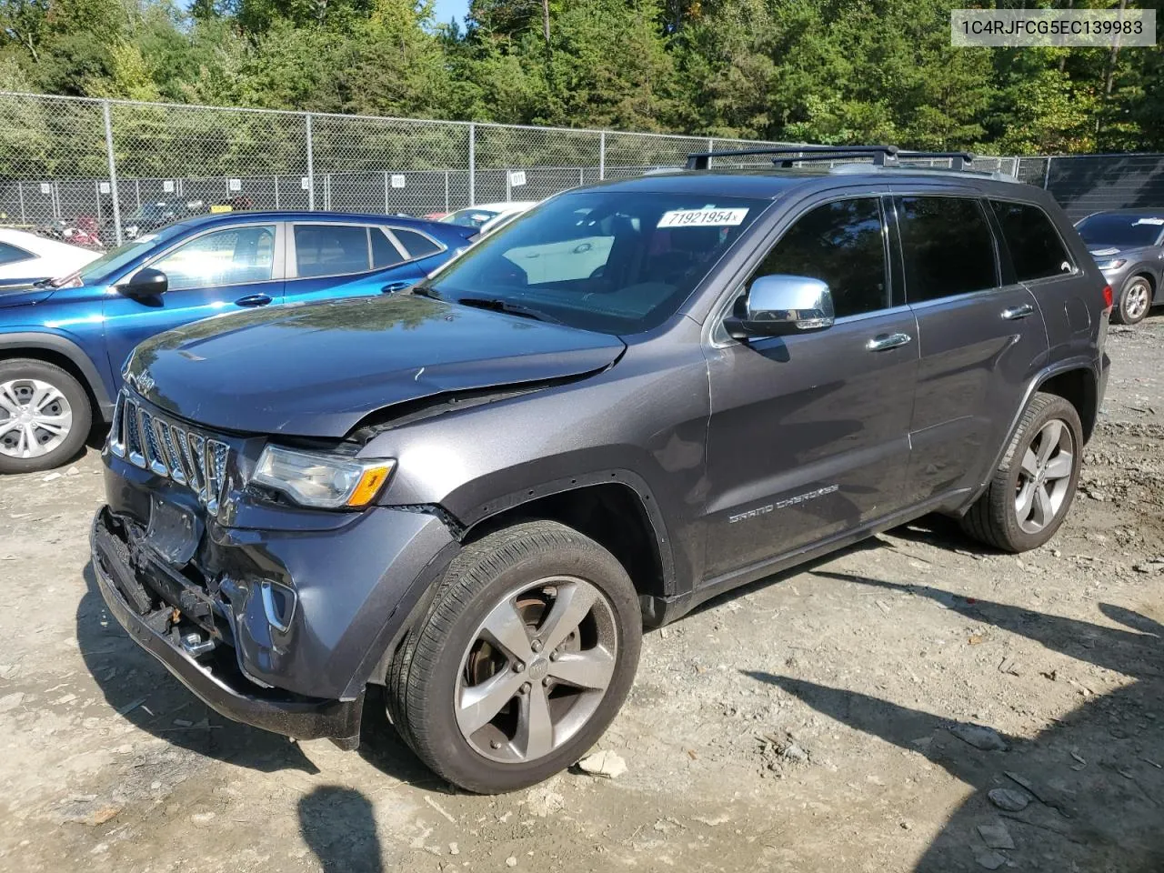 2014 Jeep Grand Cherokee Overland VIN: 1C4RJFCG5EC139983 Lot: 71921954