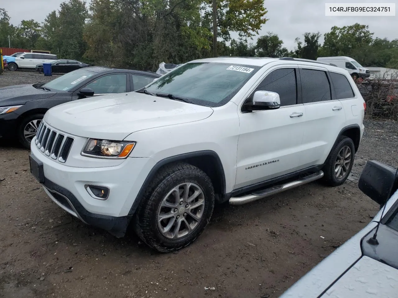 2014 Jeep Grand Cherokee Limited VIN: 1C4RJFBG9EC324751 Lot: 72131194