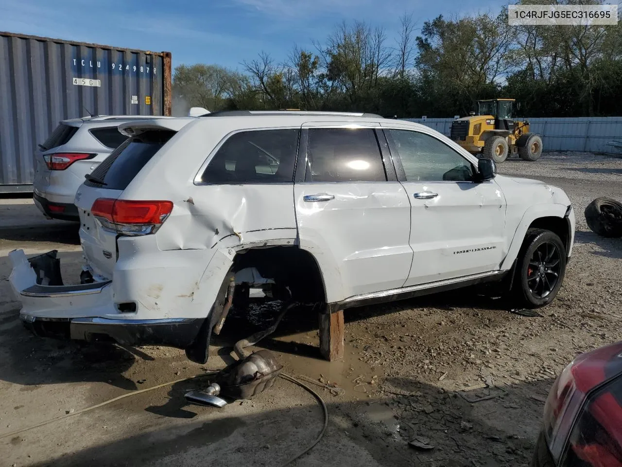 2014 Jeep Grand Cherokee Summit VIN: 1C4RJFJG5EC316695 Lot: 72332064