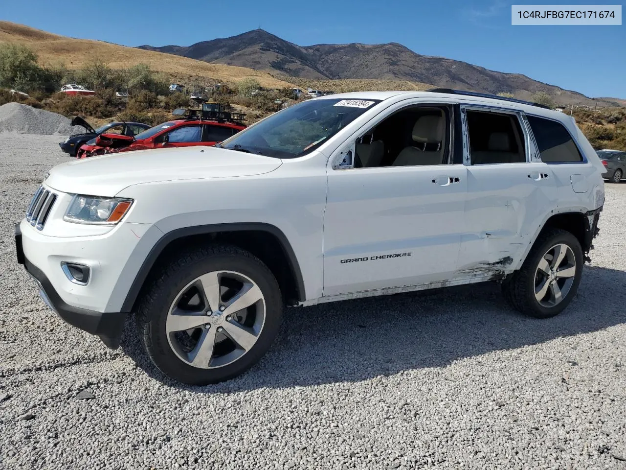 2014 Jeep Grand Cherokee Limited VIN: 1C4RJFBG7EC171674 Lot: 72416394