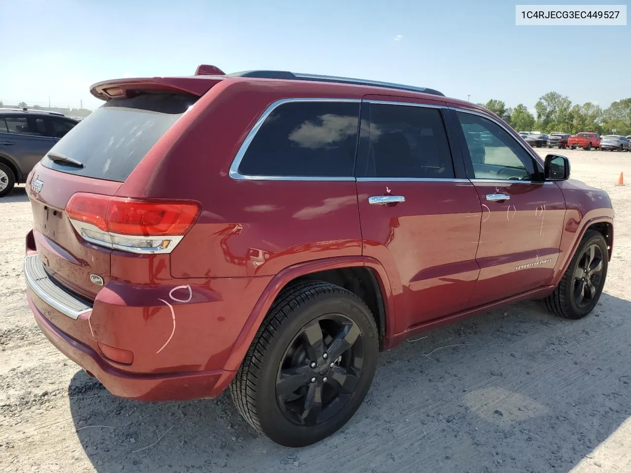 2014 Jeep Grand Cherokee Overland VIN: 1C4RJECG3EC449527 Lot: 72563594