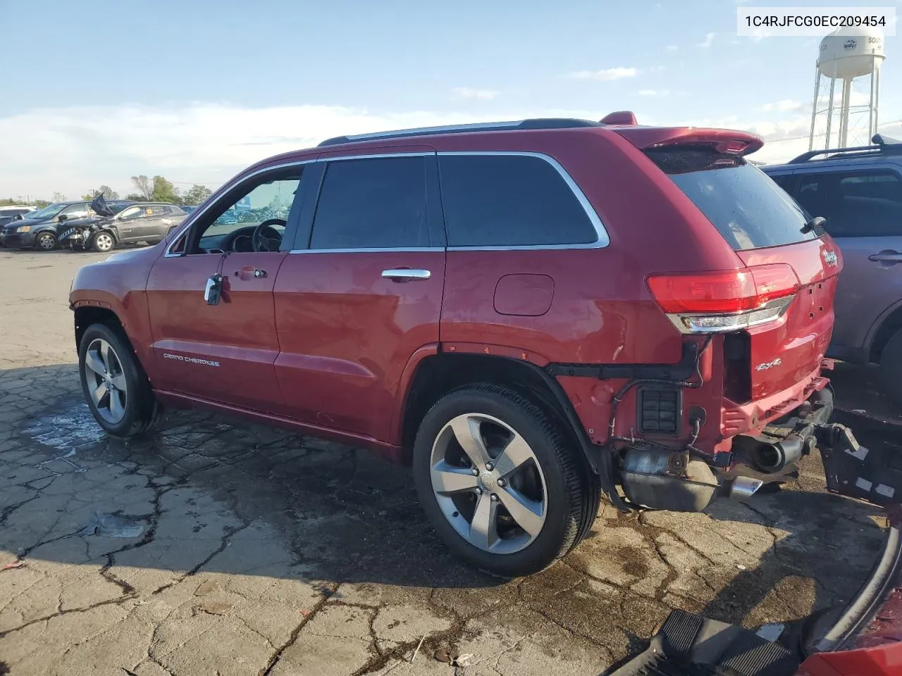 2014 Jeep Grand Cherokee Overland VIN: 1C4RJFCG0EC209454 Lot: 72972514